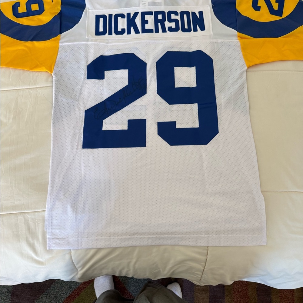 Reebok White and Blue Sports Jersey